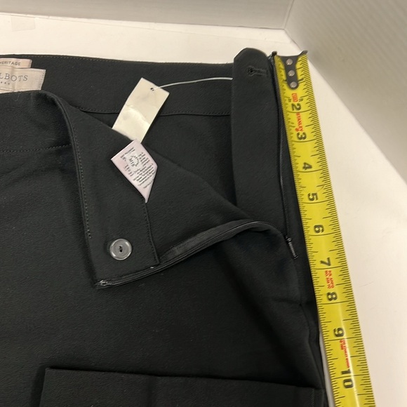 NWT Talbots Heritage Flat Front Hidden Side Zipper Black Pants Size 14 - Picture 3 of 7